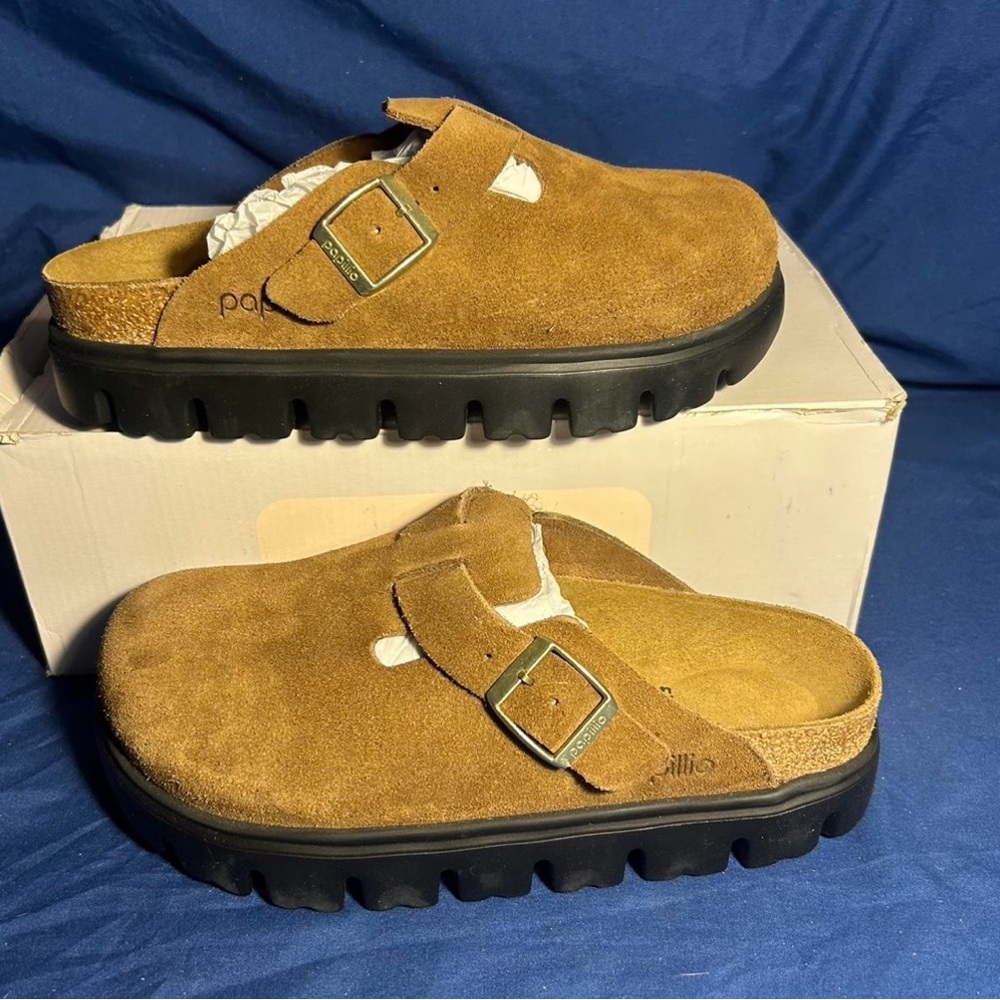 Papillio- BOSTON PAP CHUNKY, DARK TEA/BLACK, suede leather, 6 women